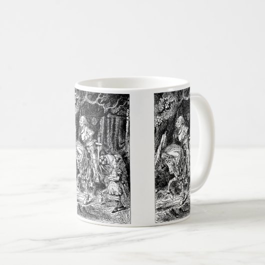  Alice in Wonderland White Knight op Paard Koffiemok (Voorkant rechts)