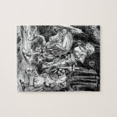 Alice in Wonderland White Knight op Paard Legpuzzel (Horizontaal)