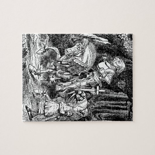  Alice in Wonderland White Knight op Paard Legpuzzel (Horizontaal)