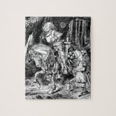  Alice in Wonderland White Knight op Paard Legpuzzel (Verticaal)