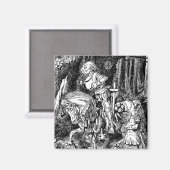  Alice in Wonderland White Knight op Paard Magneet (Voorkant / Achterkant)