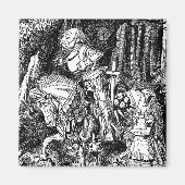  Alice in Wonderland White Knight op Paard Magneet (Voorkant)