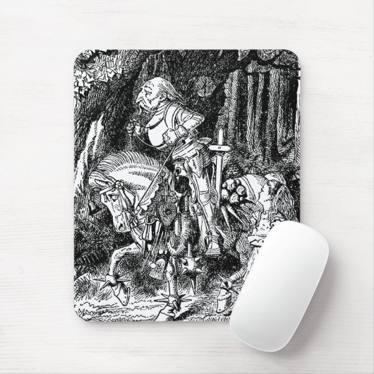  Alice in Wonderland White Knight op Paard Muismat (Met muis)