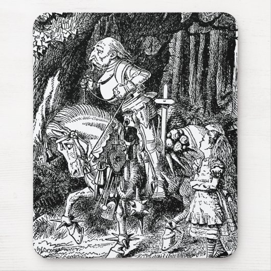  Alice in Wonderland White Knight op Paard Muismat (Voorkant)