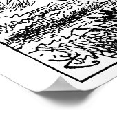 Alice in Wonderland White Knight op Paard Poster (Hoek)