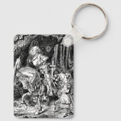 Alice in Wonderland White Knight op Paard Sleutelhanger (Achterkant)