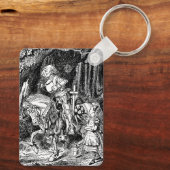 Alice in Wonderland White Knight op Paard Sleutelhanger (Achterkant)