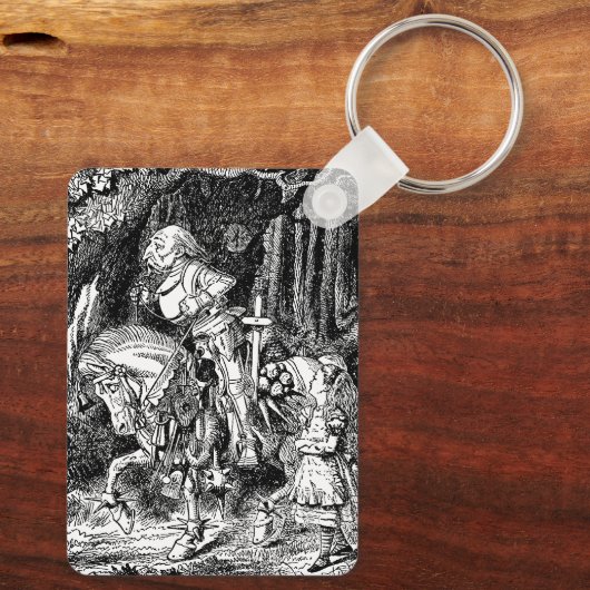  Alice in Wonderland White Knight op Paard Sleutelhanger (Achterkant)