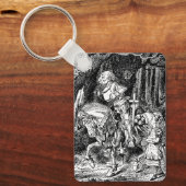 Alice in Wonderland White Knight op Paard Sleutelhanger (Voorkant)