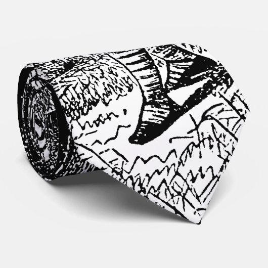  Alice in Wonderland White Knight op Paard Stropdas (Opgerold)