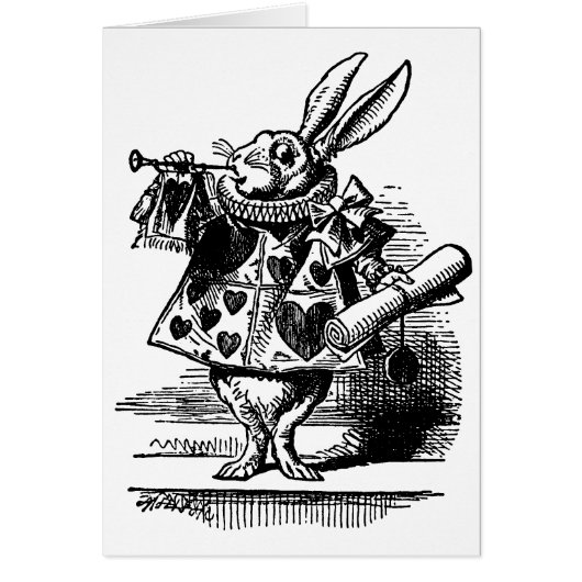 Alice in Wonderland White Rabbit als Herald (Voorkant)