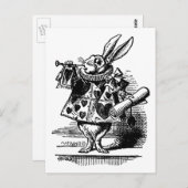  Alice in Wonderland White Rabbit als Herald Briefkaart (Voorkant / Achterkant)
