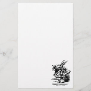 Alice in Wonderland White Rabbit als Herald Briefpapier