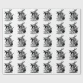 Alice in Wonderland White Rabbit als Herald Cadeaupapier (Vlak)