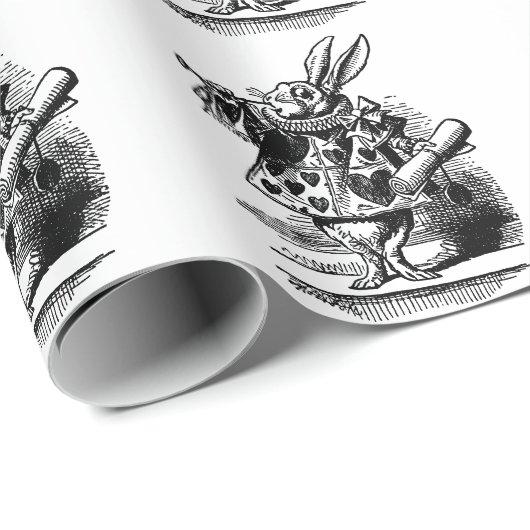Alice in Wonderland White Rabbit als Herald Cadeaupapier (Rol Hoek)