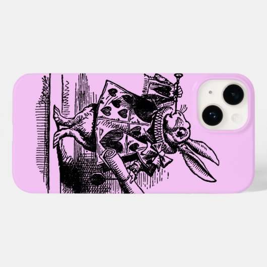 Alice in Wonderland White Rabbit als Herald Case-Mate iPhone Case (Achterkant (horizontaal))