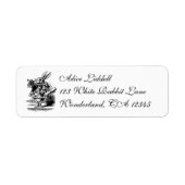 Alice in Wonderland White Rabbit als Herald Etiket (Voorkant)