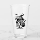  Alice in Wonderland White Rabbit als Herald Glas (Voorkant)