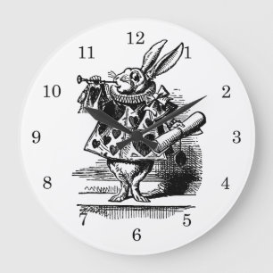  Alice in Wonderland White Rabbit als Herald Grote Klok
