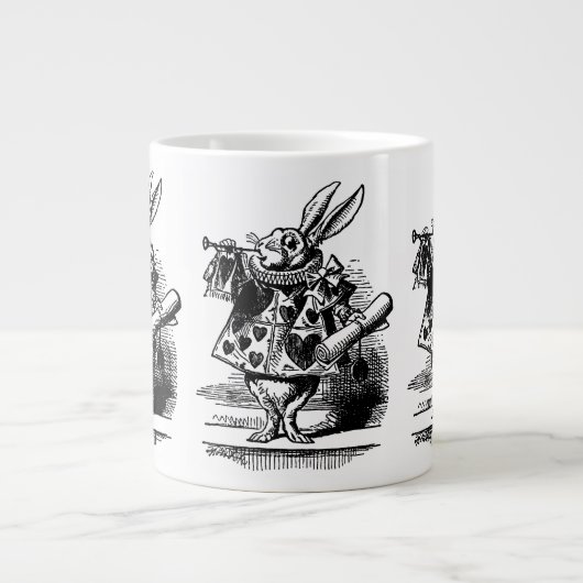 Alice in Wonderland White Rabbit als Herald Grote Koffiekop (Voorkant)