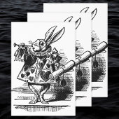  Alice in Wonderland White Rabbit als Herald Inpakpapier Vel
