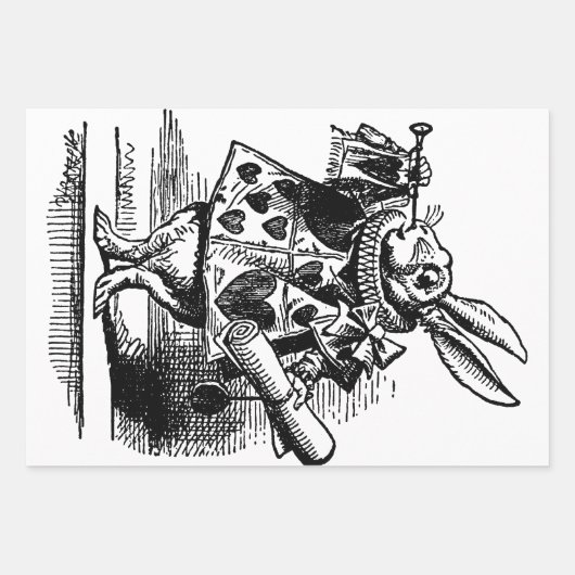  Alice in Wonderland White Rabbit als Herald Inpakpapier Vel (Voorkant 2)