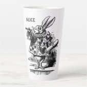 Alice in Wonderland White Rabbit als Herald Latte Mok (Voorkant)