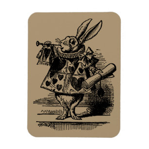  Alice in Wonderland White Rabbit als Herald Magneet