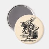  Alice in Wonderland White Rabbit als Herald Magneet (Voorkant / Achterkant)