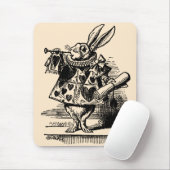 Alice in Wonderland White Rabbit als Herald Muismat (Met muis)