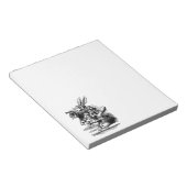 Alice in Wonderland White Rabbit als Herald Notitieblok (Schuin)
