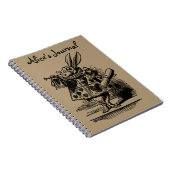 Alice in Wonderland White Rabbit als Herald Notitieboek (Rechterzijde)