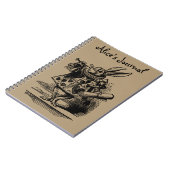 Alice in Wonderland White Rabbit als Herald Notitieboek (Linkerzijde)