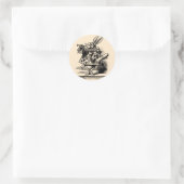  Alice in Wonderland White Rabbit als Herald Ronde Sticker (Tas)
