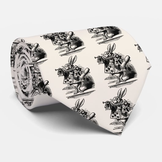  Alice in Wonderland White Rabbit als Herald Stropdas (Opgerold)