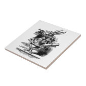 Alice in Wonderland White Rabbit als Herald Tegeltje (Zijkant)