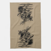  Alice in Wonderland White Rabbit als Herald Theedoek (Verticaal)