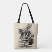 Alice in Wonderland White Rabbit als Herald Tote Bag (Achterkant)