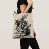 Alice in Wonderland White Rabbit als Herald Tote Bag (Dichtbij)