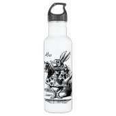 Alice in Wonderland White Rabbit als Herald Waterfles (Voorkant)