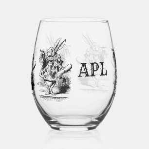  Alice in Wonderland White Rabbit als Herald Wijnglas Zonder Voet