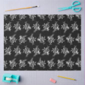 Alice in Wonderland White Rabbit Antiek Art Black Tissuepapier (Craft)