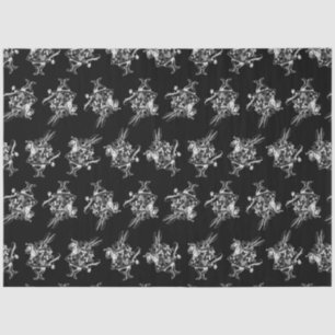 Alice in Wonderland White Rabbit Antiek Art Black Tissuepapier