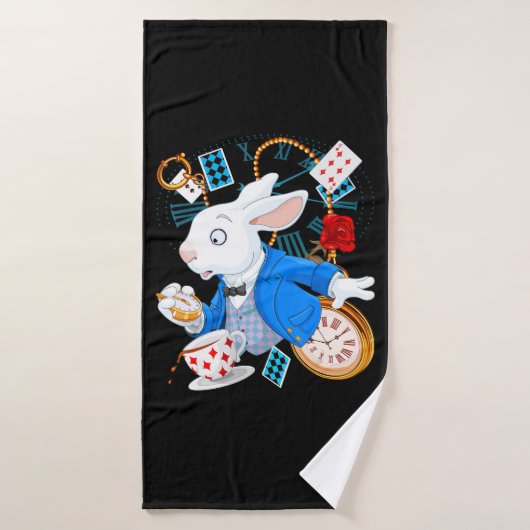 Alice in Wonderland - White Rabbit Badhanddoek (Badhanddoek)
