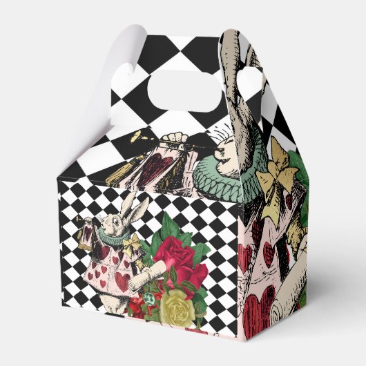 Alice in Wonderland White Rabbit Bedankdoosjes (Achterkant)