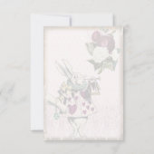 Alice in Wonderland White Rabbit Bedankkaart (Achterkant)