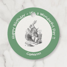 Alice in Wonderland White Rabbit Birthday Party Bedankjes Labels