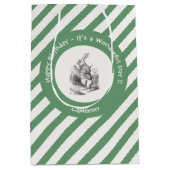 Alice in Wonderland White Rabbit Birthday Party Medium Cadeauzakje (Voorkant)