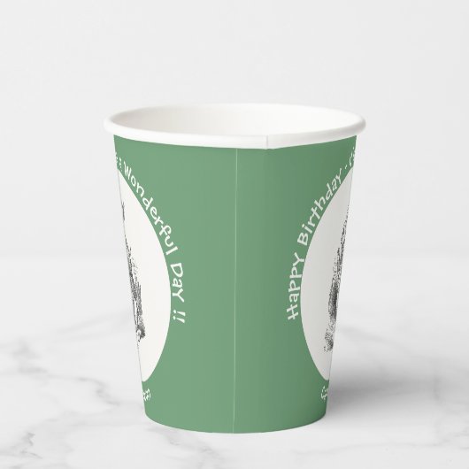 Alice in Wonderland White Rabbit Birthday Party Papieren Bekers (Rechts)