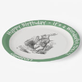 Alice in Wonderland White Rabbit Birthday Party Papieren Bordje (Gekanteld)